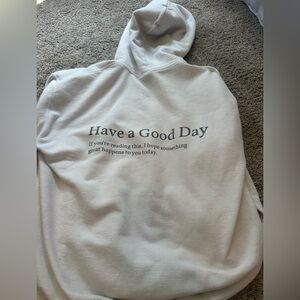 have a good day boutique white hoodie!
